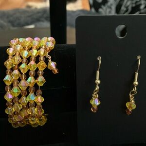 Handmade bracelet and earrings